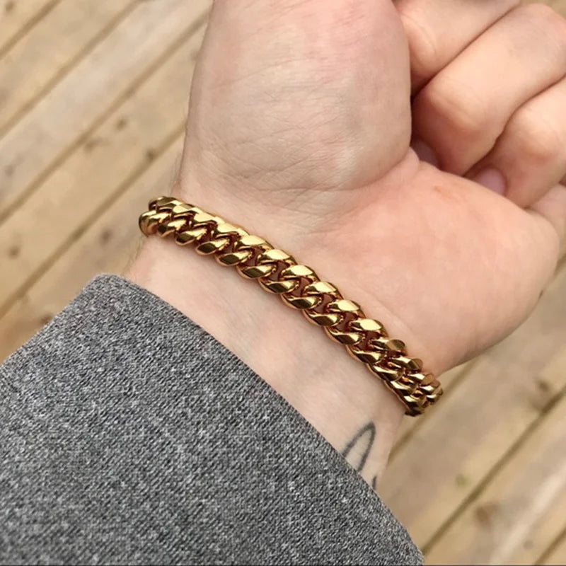 Stainless Steel Cuban Link Bracelet – Mens & Womens Unisex Jewelry
