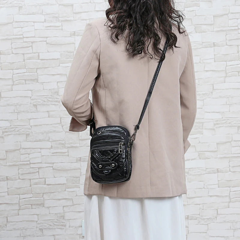 Multi-Functional Soft PU Leather Shoulder Bag – Vintage Crossbody Purse for Women