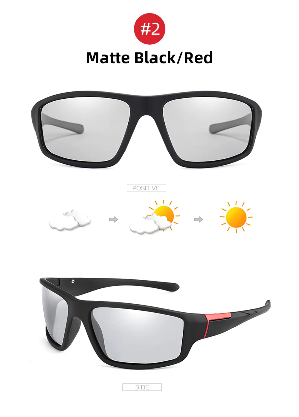 Photochromic Polarized Sports Sunglasses – Color Changing Driving Goggles for Men & Women 2025