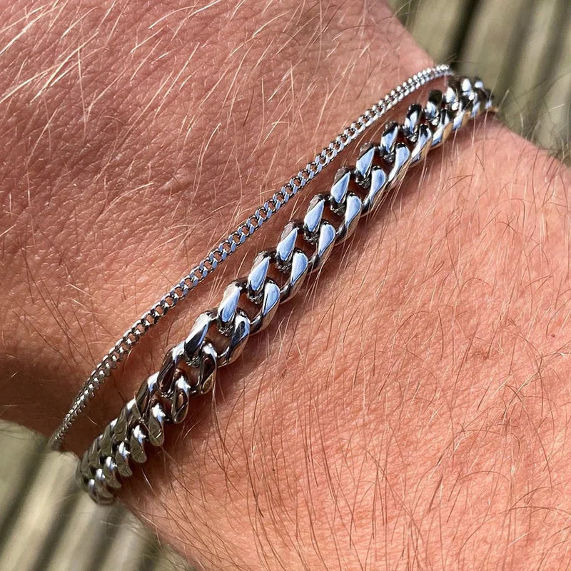 Stainless Steel Cuban Link Bracelet – Mens & Womens Unisex Jewelry