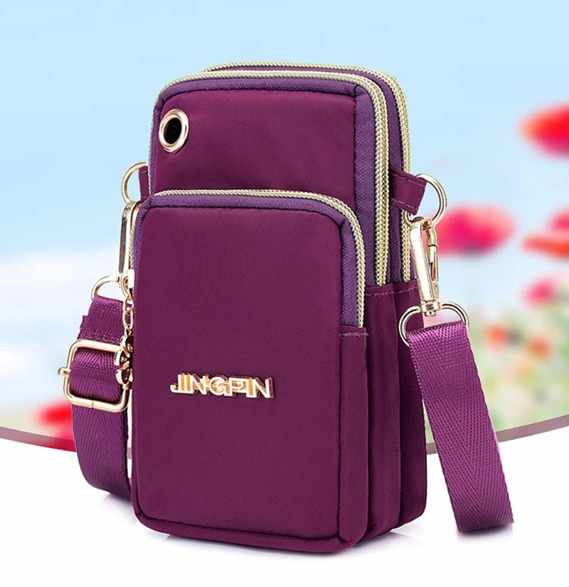Waterproof Nylon Crossbody Bag – Small Messenger Shoulder Purse for Women