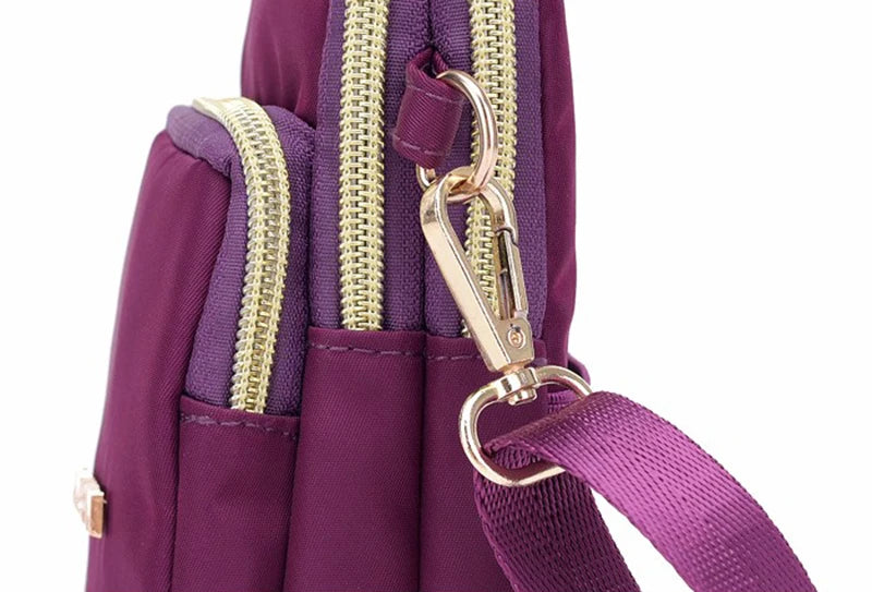 Waterproof Nylon Crossbody Bag – Small Messenger Shoulder Purse for Women