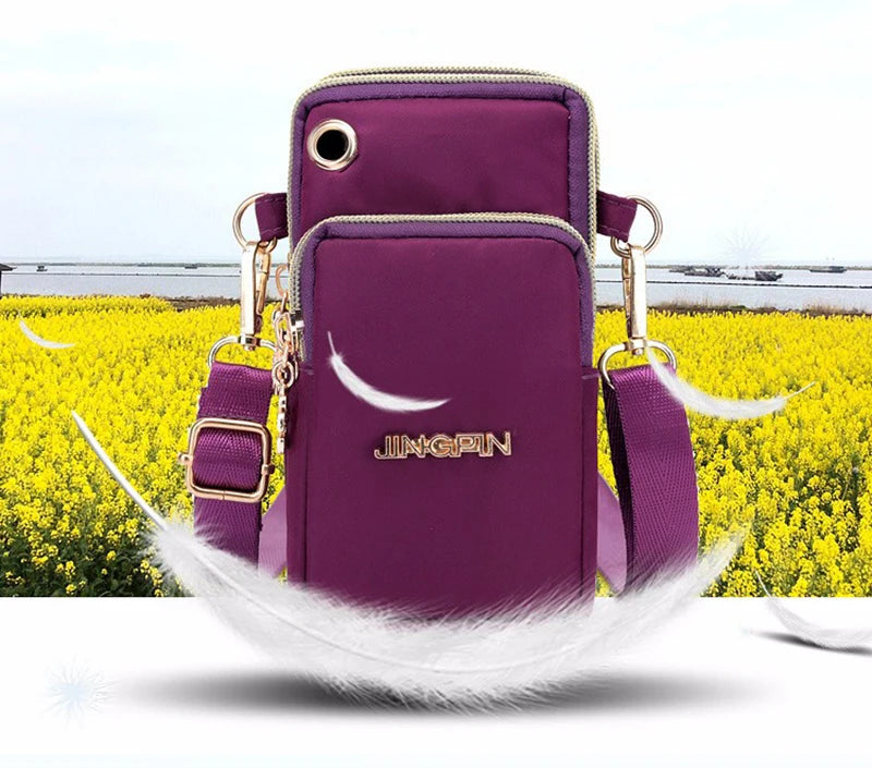 Waterproof Nylon Crossbody Bag – Small Messenger Shoulder Purse for Women
