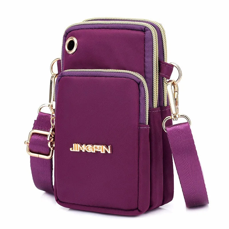 Waterproof Nylon Crossbody Bag – Small Messenger Shoulder Purse for Women