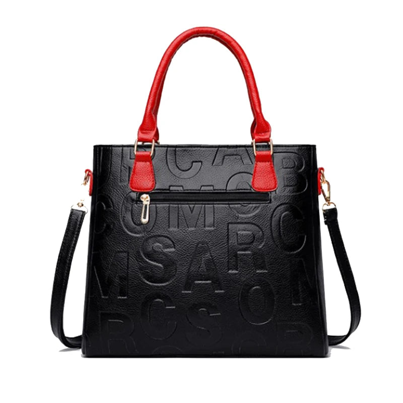Luxury PU Leather Tote – Large Capacity Travel Shoulder Crossbody Bag for Women