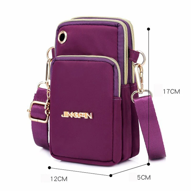 Waterproof Nylon Crossbody Bag – Small Messenger Shoulder Purse for Women