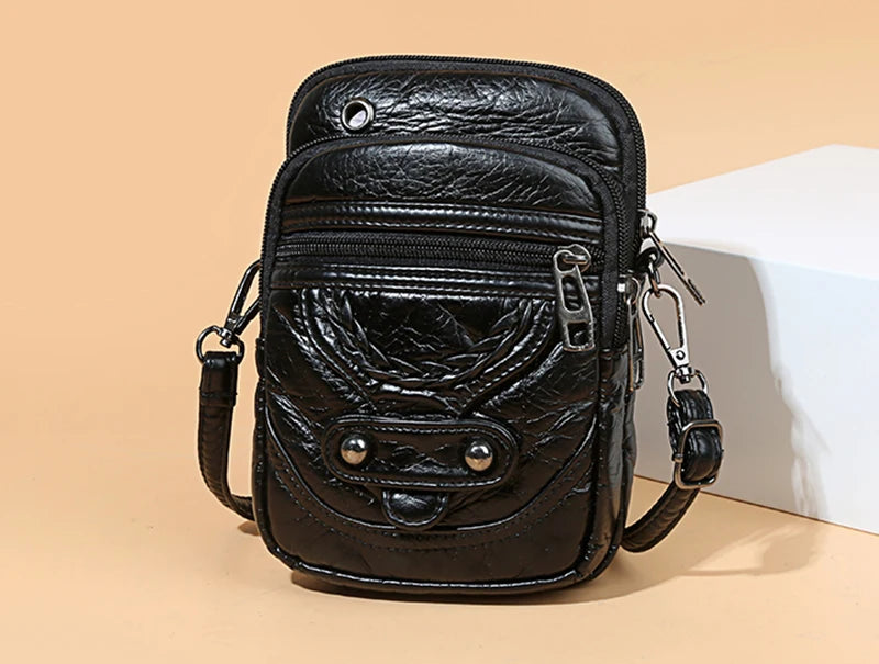 Multi-Functional Soft PU Leather Shoulder Bag – Vintage Crossbody Purse for Women