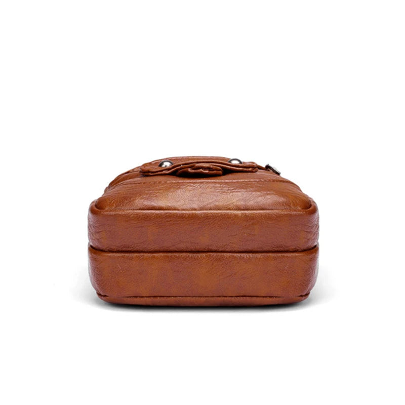 Multi-Functional Soft PU Leather Shoulder Bag – Vintage Crossbody Purse for Women