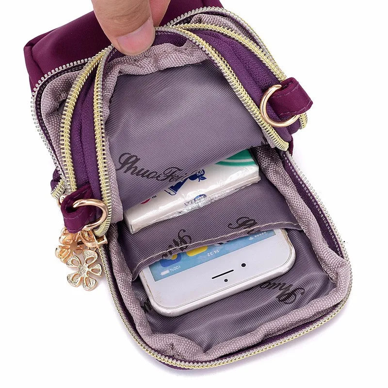 Waterproof Nylon Crossbody Bag – Small Messenger Shoulder Purse for Women