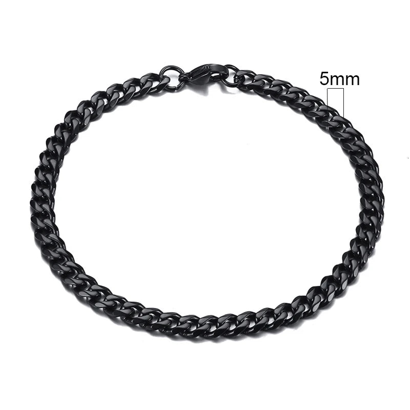 Stainless Steel Cuban Link Bracelet – Mens & Womens Unisex Jewelry