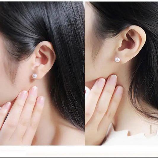 Simple Pearl Bean Earrings – Crystal Women’s Fashion Jewelry