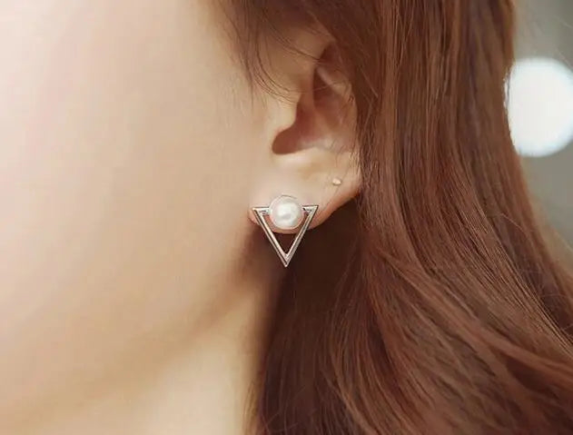 Simple Pearl Bean Earrings – Crystal Women’s Fashion Jewelry