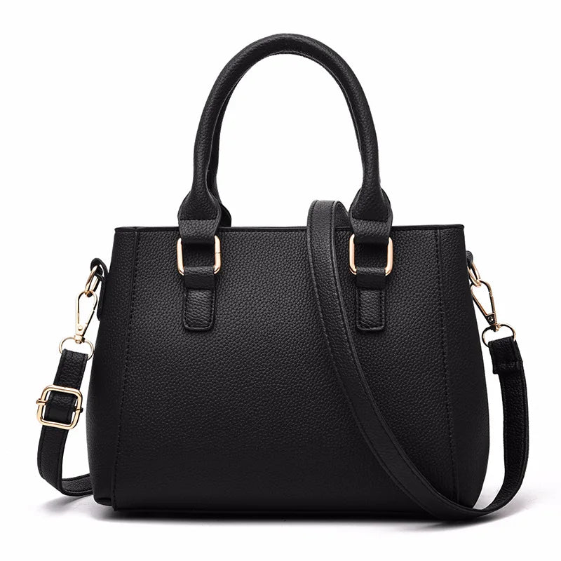 Embroidered Leather Handbag – Stylish Messenger Shoulder Bag for Women