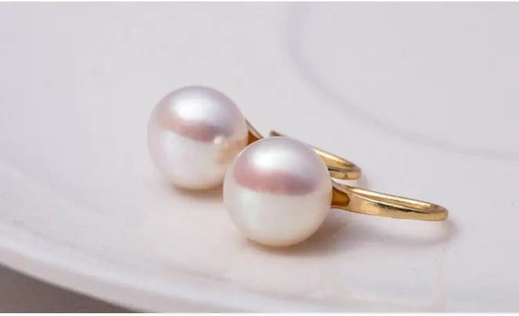 Simple Pearl Bean Earrings – Crystal Women’s Fashion Jewelry