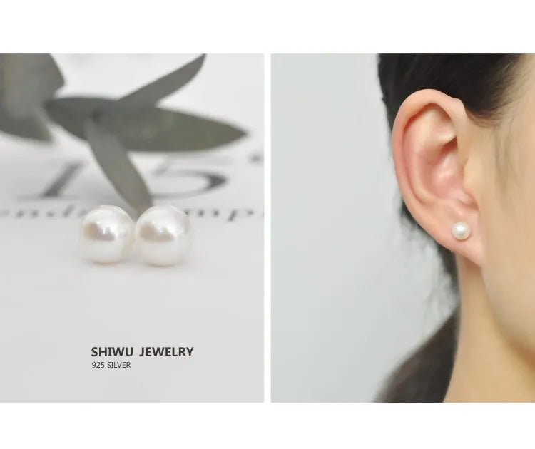Simple Pearl Bean Earrings – Crystal Women’s Fashion Jewelry