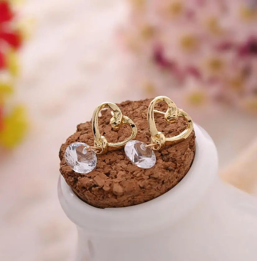 Simple Pearl Bean Earrings – Crystal Women’s Fashion Jewelry