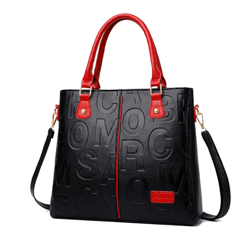 Luxury PU Leather Tote – Large Capacity Travel Shoulder Crossbody Bag for Women