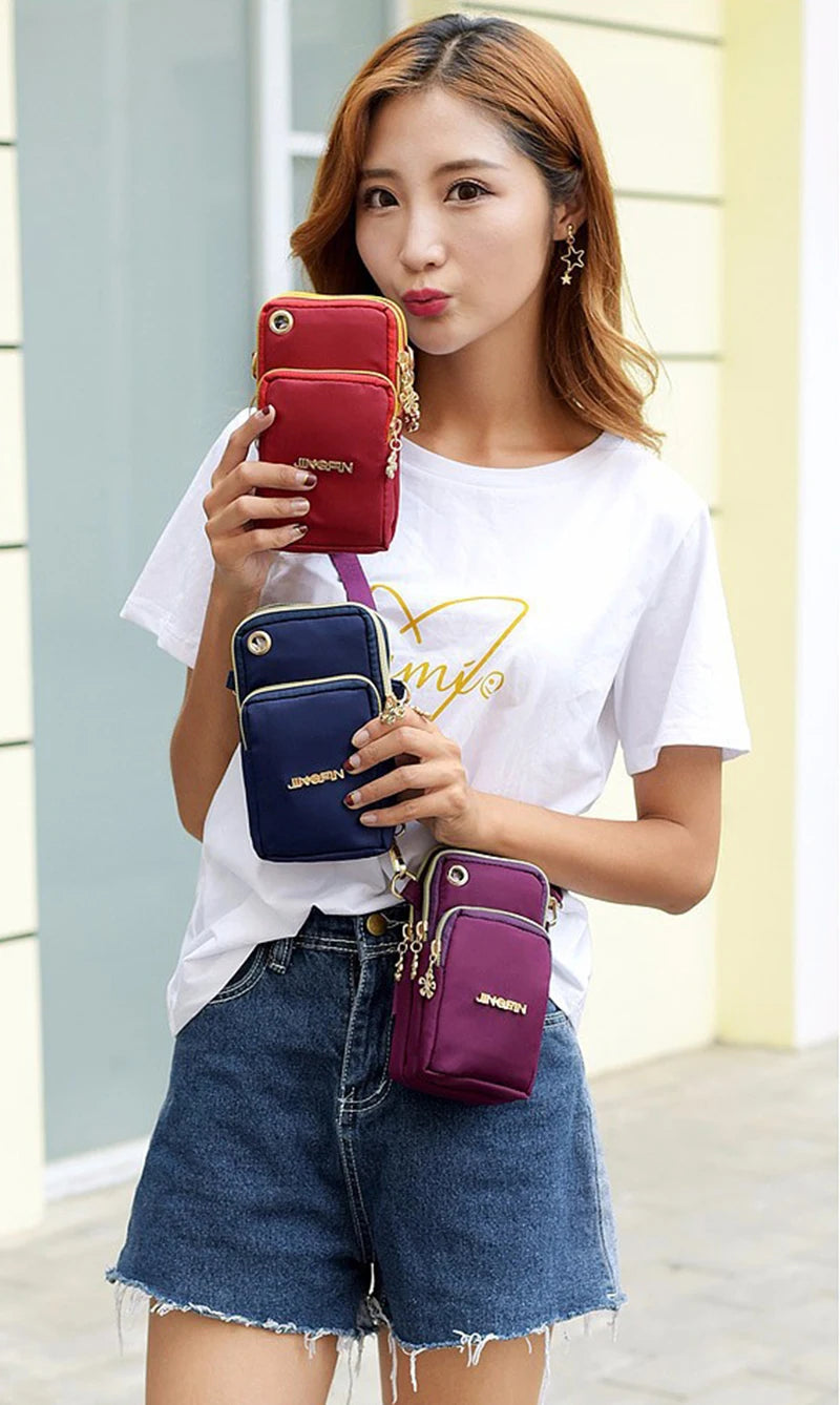 Waterproof Nylon Crossbody Bag – Small Messenger Shoulder Purse for Women