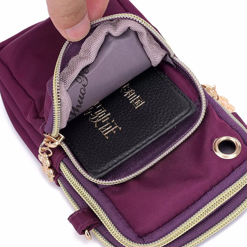 Waterproof Nylon Crossbody Bag – Small Messenger Shoulder Purse for Women