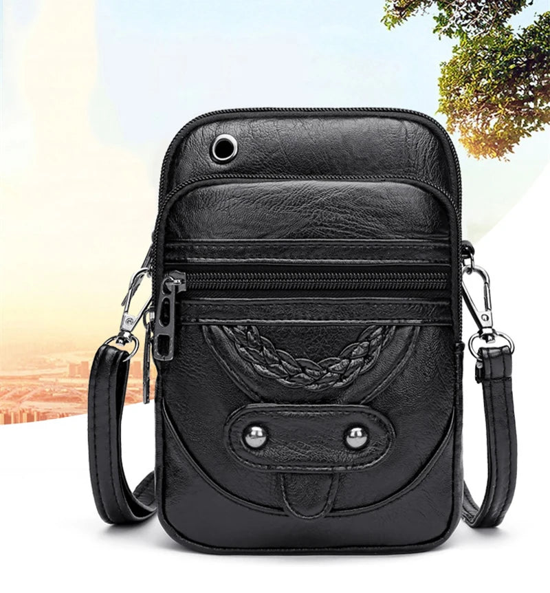 Multi-Functional Soft PU Leather Shoulder Bag – Vintage Crossbody Purse for Women