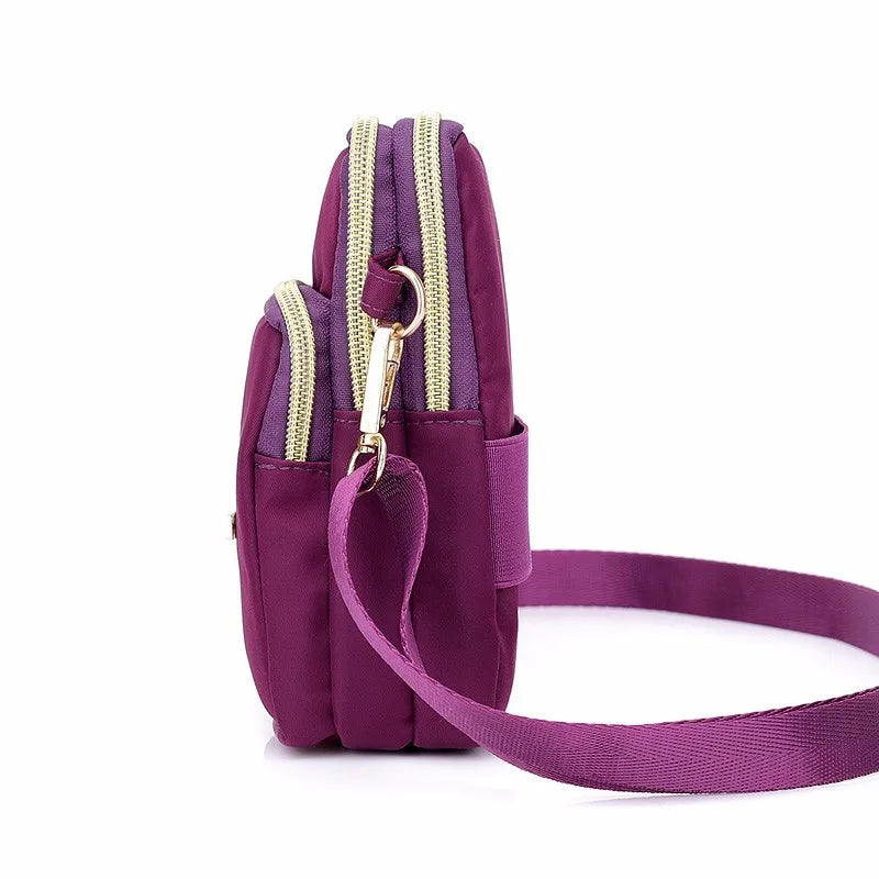 Waterproof Nylon Crossbody Bag – Small Messenger Shoulder Purse for Women