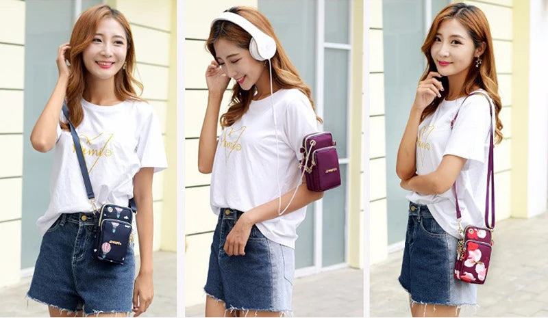 Waterproof Nylon Crossbody Bag – Small Messenger Shoulder Purse for Women