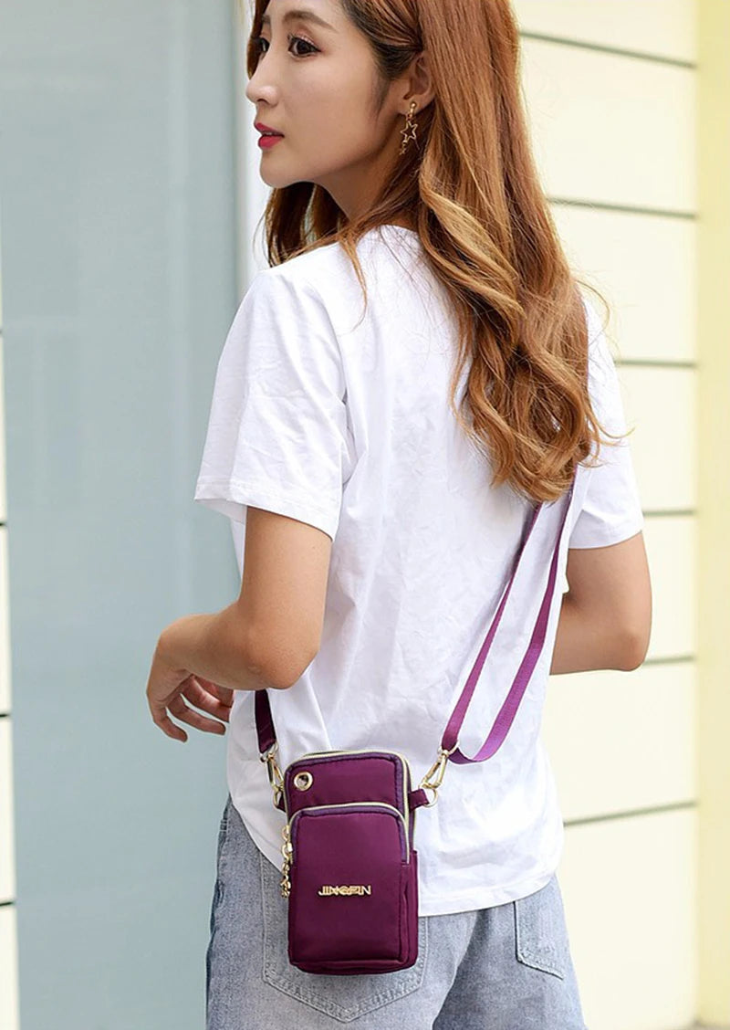 Waterproof Nylon Crossbody Bag – Small Messenger Shoulder Purse for Women