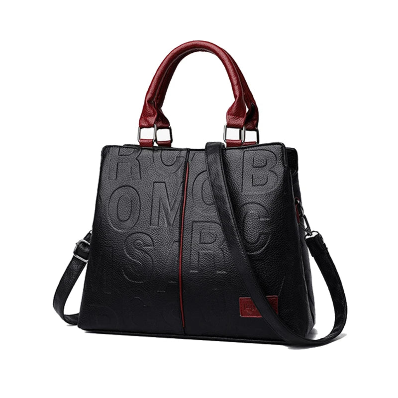 Luxury PU Leather Tote – Large Capacity Travel Shoulder Crossbody Bag for Women