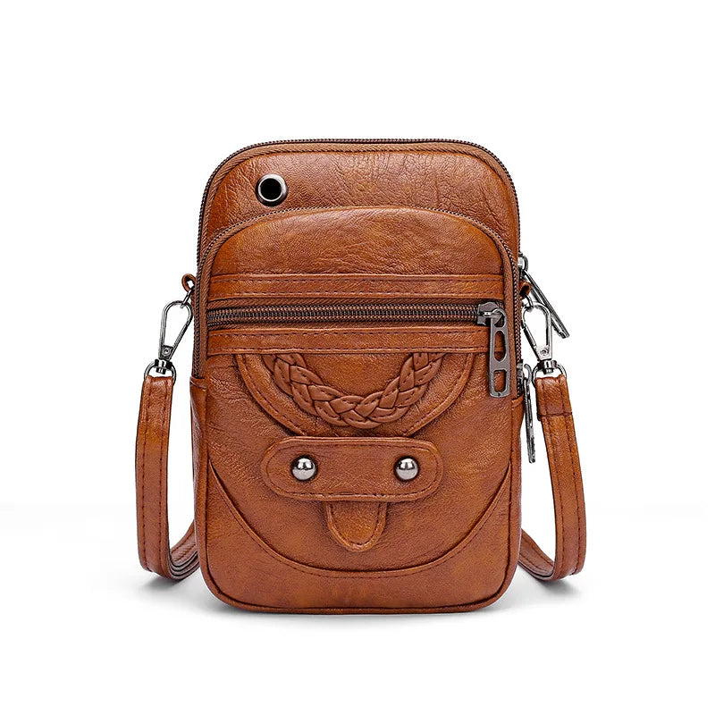 Multi-Functional Soft PU Leather Shoulder Bag – Vintage Crossbody Purse for Women