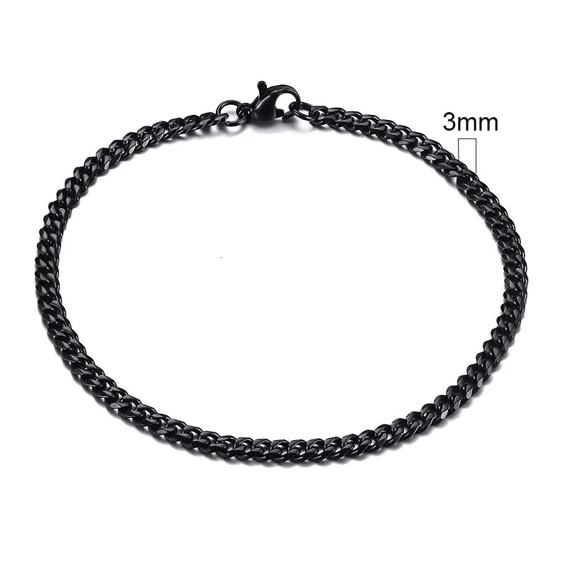 Stainless Steel Cuban Link Bracelet – Mens & Womens Unisex Jewelry