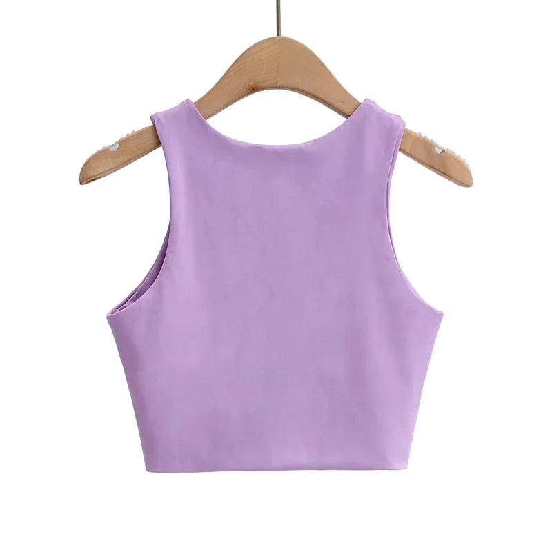 Women's Slim Fit Tank Top – Sleeveless, O-Neck, Summer Essential