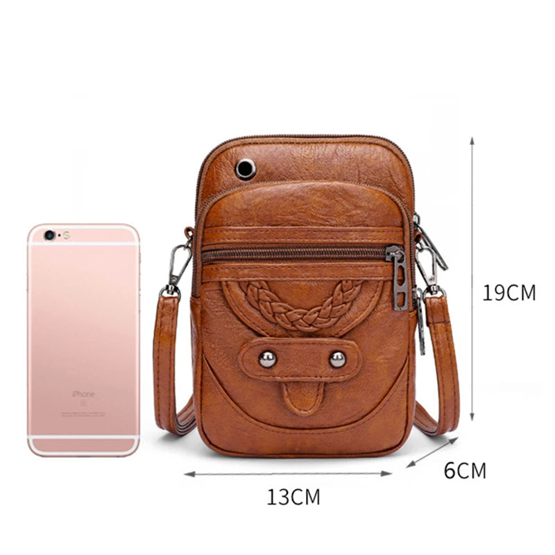 Multi-Functional Soft PU Leather Shoulder Bag – Vintage Crossbody Purse for Women