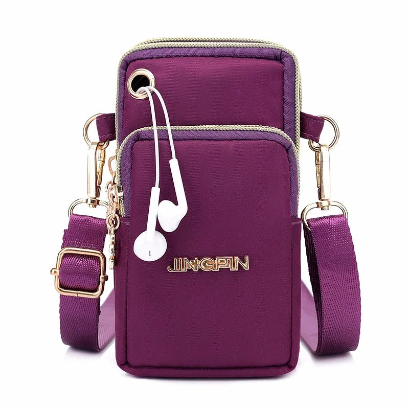 Waterproof Nylon Crossbody Bag – Small Messenger Shoulder Purse for Women
