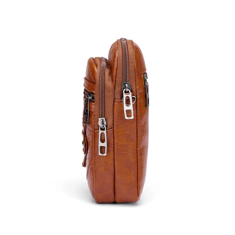 Multi-Functional Soft PU Leather Shoulder Bag – Vintage Crossbody Purse for Women