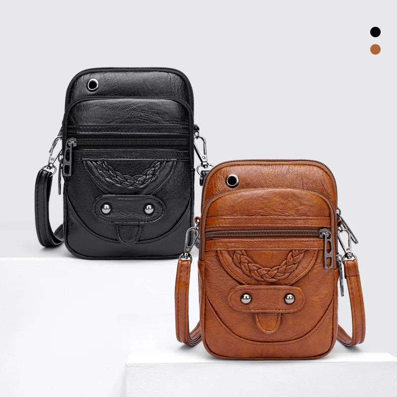 Multi-Functional Soft PU Leather Shoulder Bag – Vintage Crossbody Purse for Women