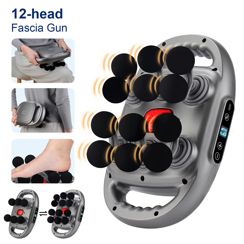 Fascia Gun – 42-Head High-Frequency Vibration Massage Gun | Full Body, Back, Waist, Neck & Shoulder Muscle Massager