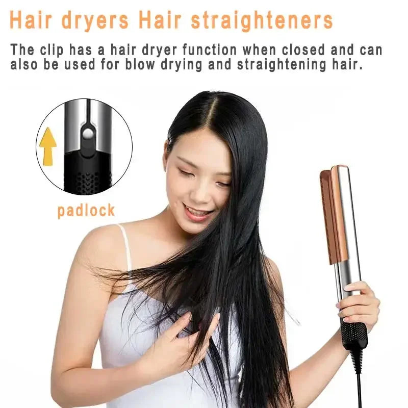 2-in-1 Professional Hair Dryer & Straightener – Quick-Dry Negative Ion Styling Tool