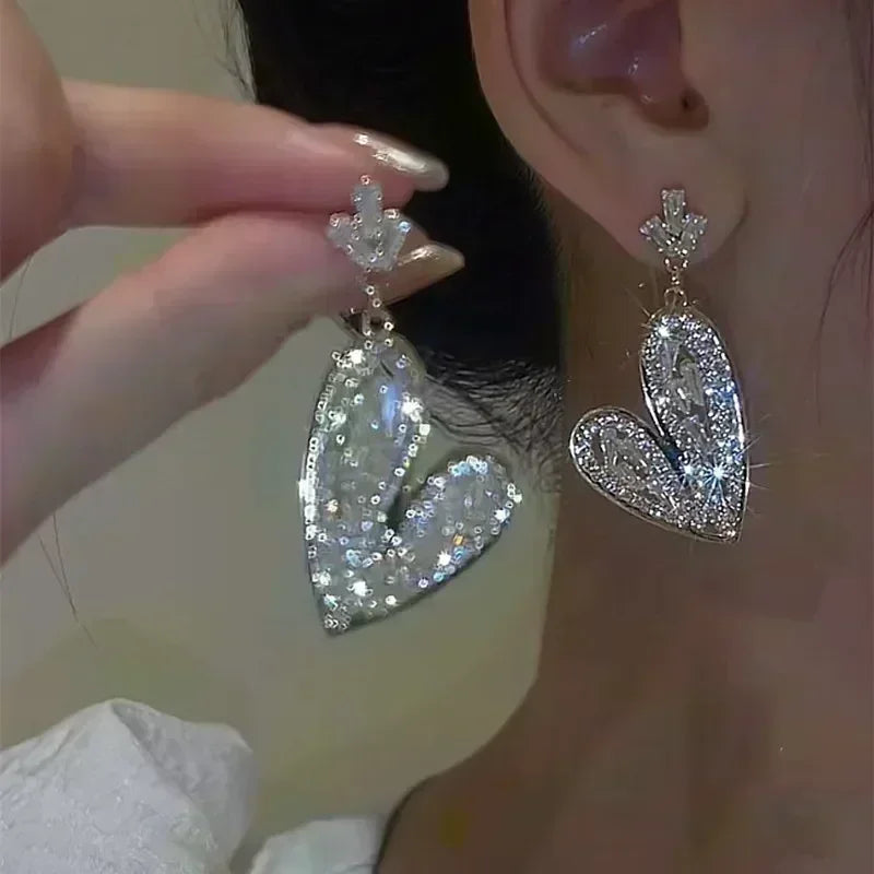 Rectangular Zircon Earrings – Elegant Women’s Wedding Jewelry