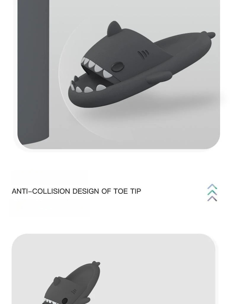 "Shark Slippers Women Men – EVA Soft Indoor Bathroom Slides, Summer Couple Sandals, Beach Flip Flops