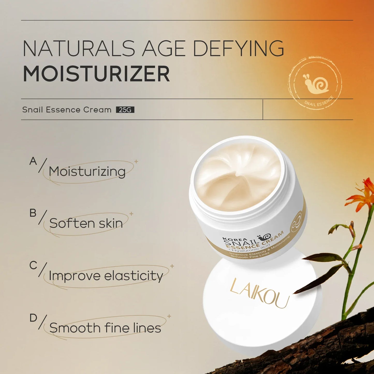 Snail Anti-Aging Cream – Collagen Moisturizing & Repair | Lifting, Firming, Smoothing, Brightening & Whitening Day Cream | Skincare