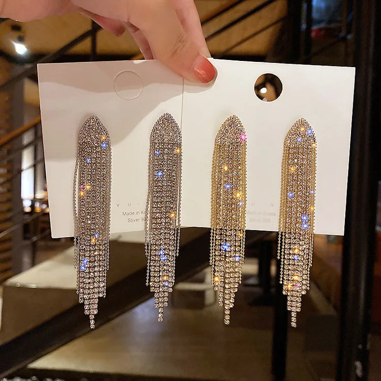 Rectangular Zircon Earrings – Elegant Women’s Wedding Jewelry