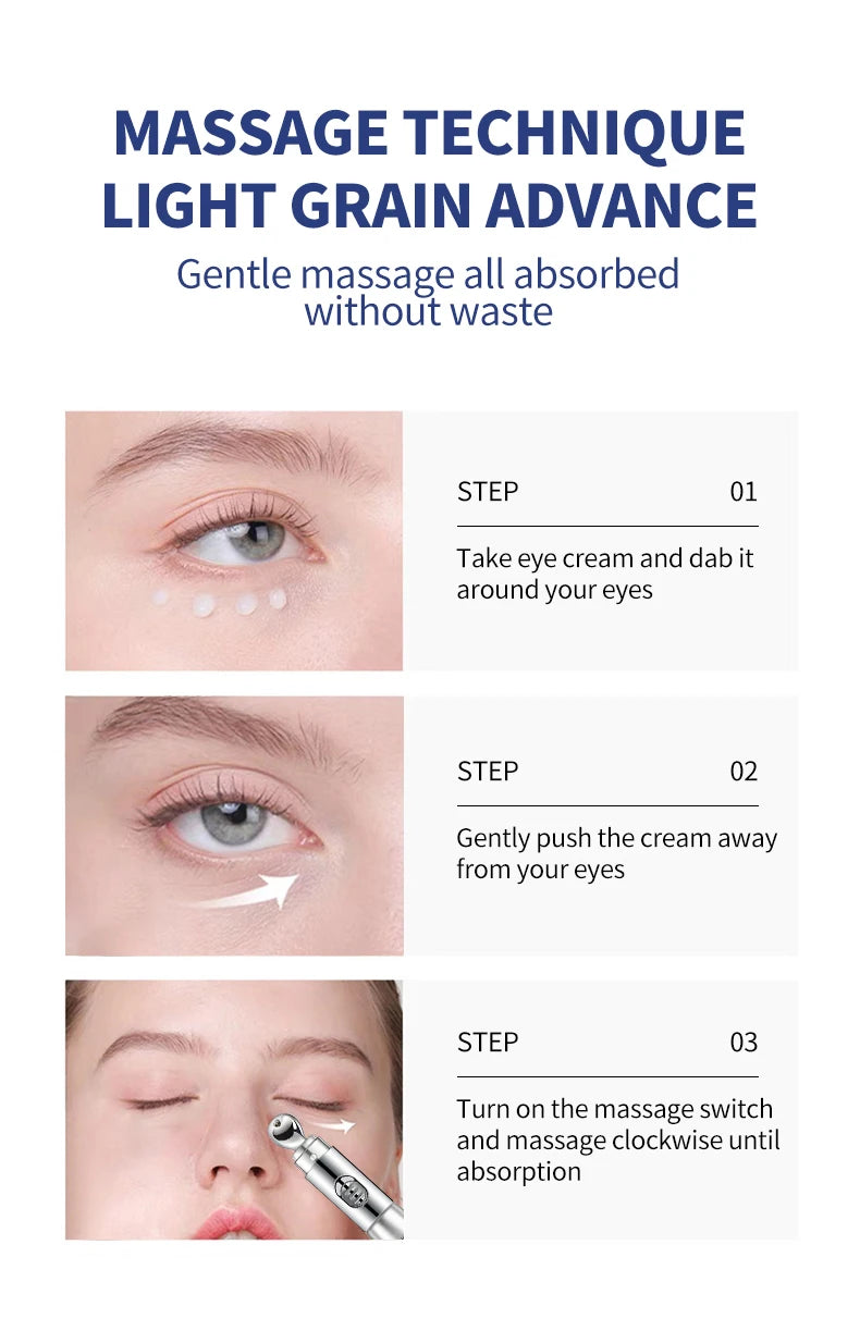 OCHEAL Electric Massage Eye Cream – Hyaluronic Acid Gel for Firming, Fine Line Reduction & Moisturizing Eye Care