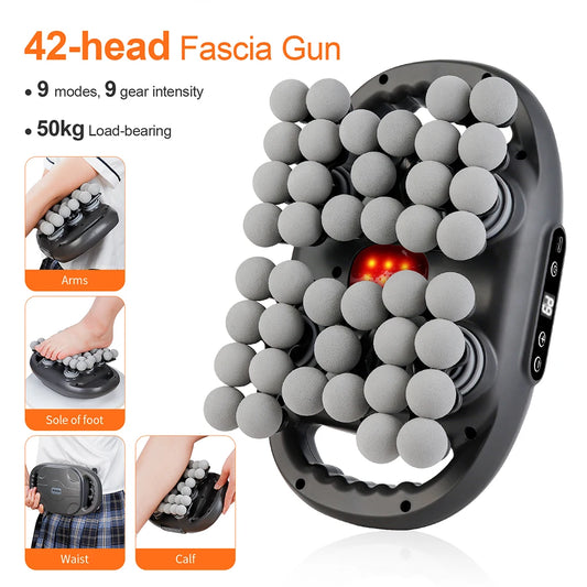 Fascia Gun – 42-Head High-Frequency Vibration Massage Gun | Full Body, Back, Waist, Neck & Shoulder Muscle Massager