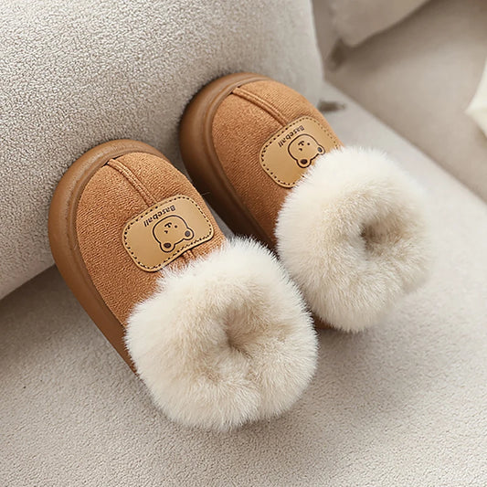 Cute Cartoon Winter Boots for Kids – Boys Girls Plush Warm Snow Boots Toddler Children's Shoes