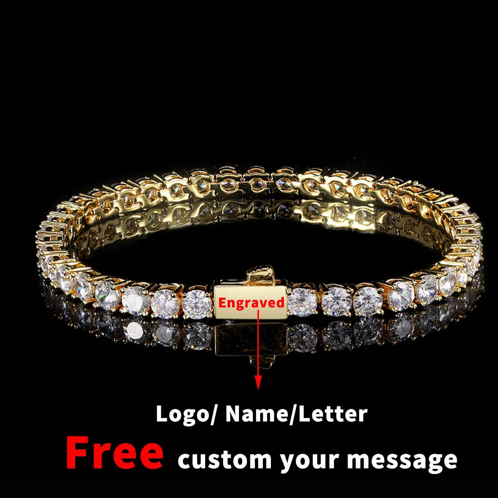 18K Gold Plated Iced Out Tennis Chain – Cubic Zirconia Hip Hop Necklace