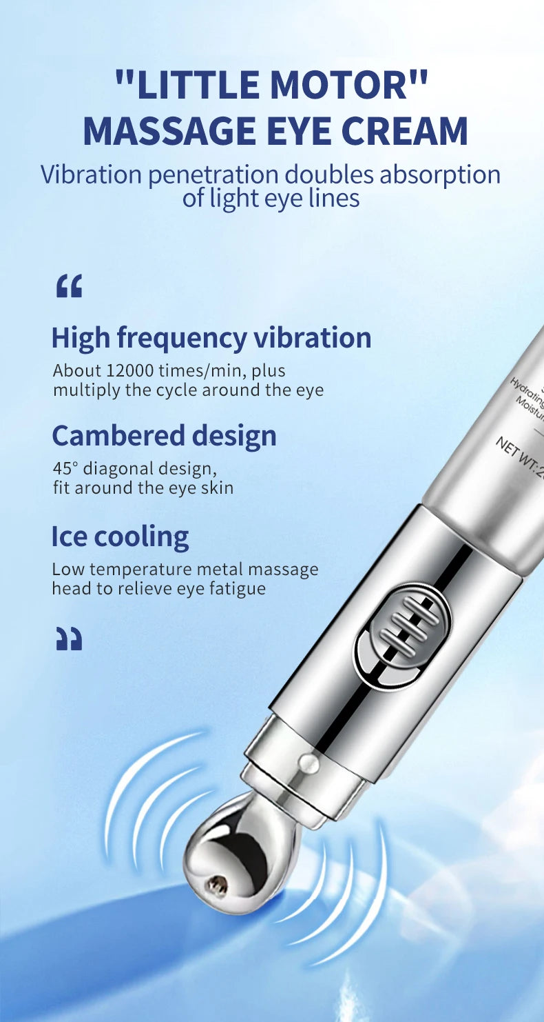 OCHEAL Electric Massage Eye Cream – Hyaluronic Acid Gel for Firming, Fine Line Reduction & Moisturizing Eye Care