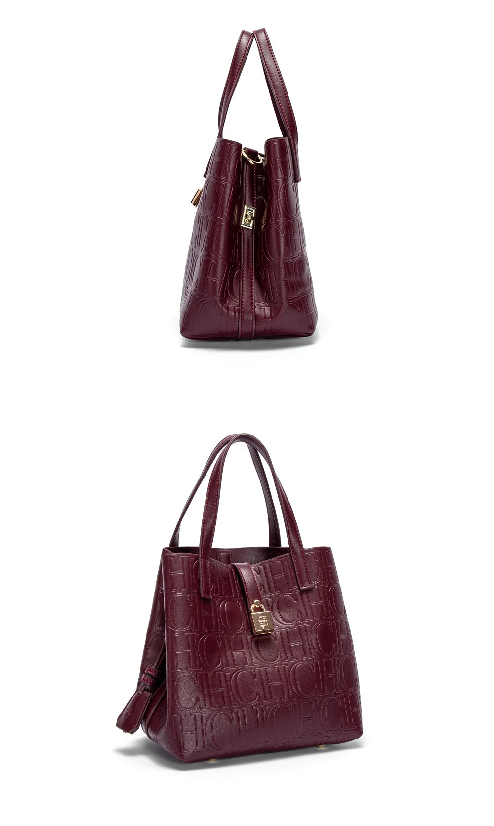CHCH Women’s Steel Embossed Handheld Tote Bag – Mother’s Shopping Bag