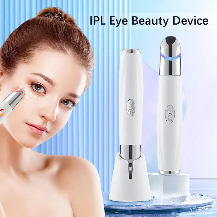 5 In 1 Eye Beauty Device Facial Massager Led Red Light Therapy Wand for Relax Eye Dark Circles Eye Bags Puffiness Skincare Tool