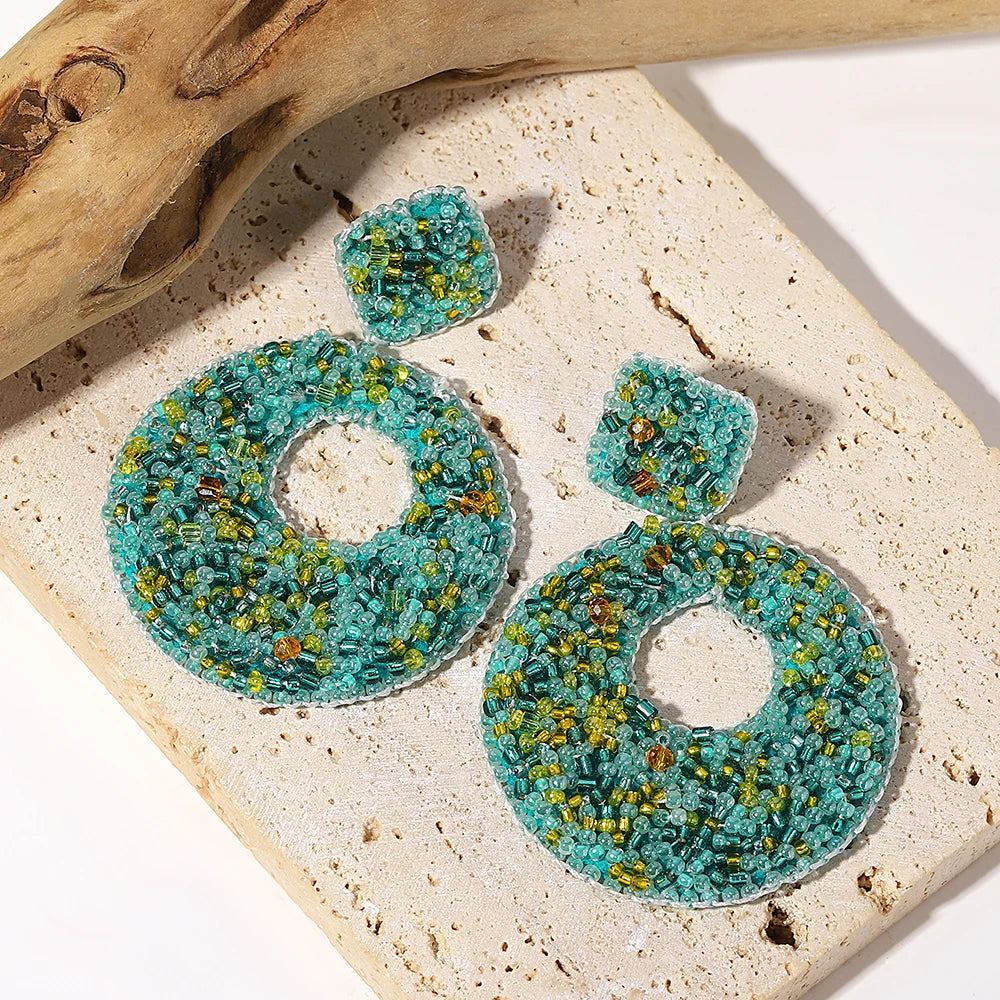 Bohemian Starfish Lobster Conch Earrings – Handmade Summer Beach Jewelry