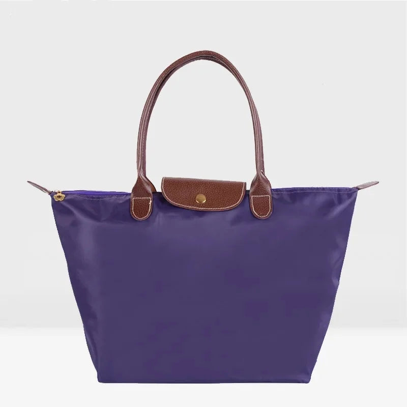 Nylon Sports Fitness Tote Bag – Waterproof Shoulder Handbag with Zipper & Mobile Phone Pocket